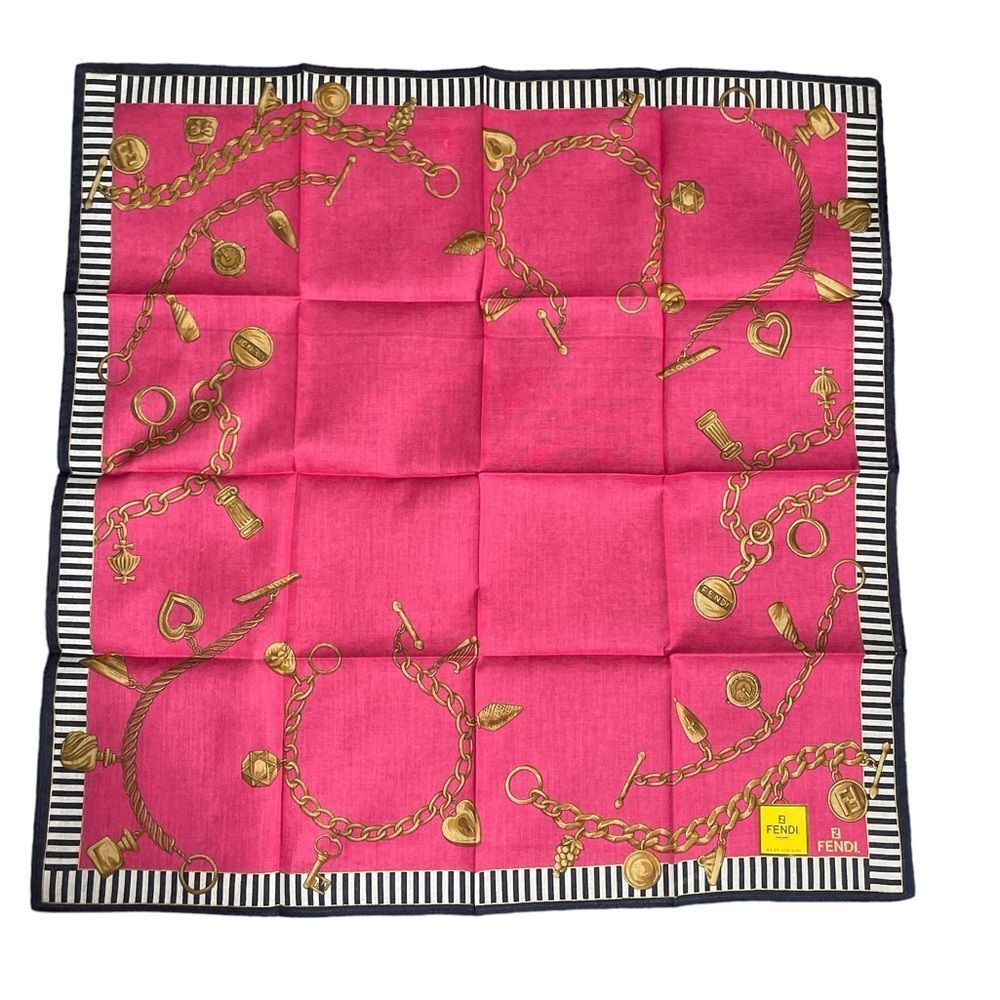Vintage Fendi Handkerchief Scarf 100% AUTHENTIC